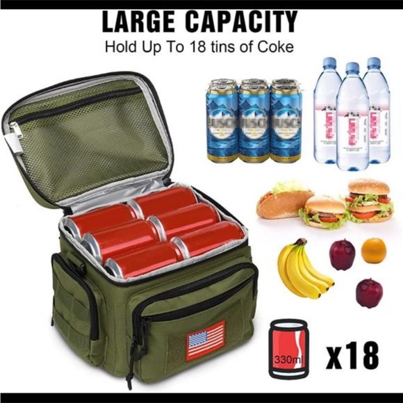 Lunch box tactical Bag Webbing Leakproof Insulated Large Lunch Bag - Picture 6 of 7